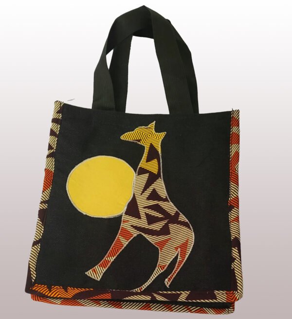 Afrikanische Tragetasche mit Giraffe Logo